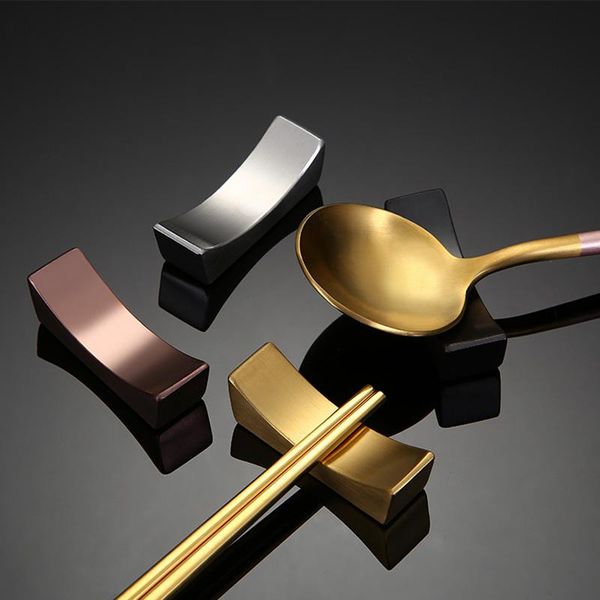 

chopsticks 100pcs holder 304 stainless steel japanese korea sticks rest stand metal reusable knife spoon kitchen tableware