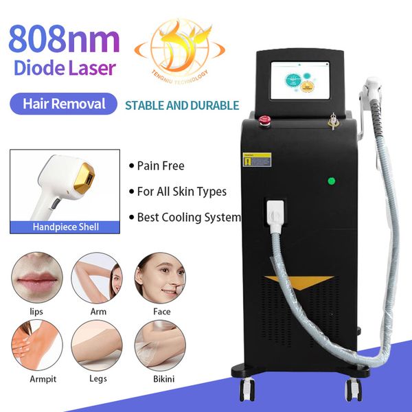 

808 hair laser removal 808nm diode machine skin care depilation laser ce approved, Black;white