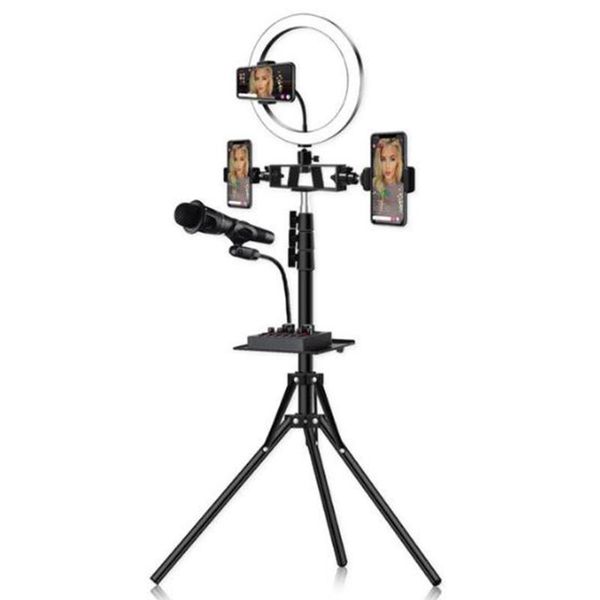 

compact mirrors po led selfie ring fill light 10inch dimmable camera phone 26cm lamp with stand tripod for makeup video live studio