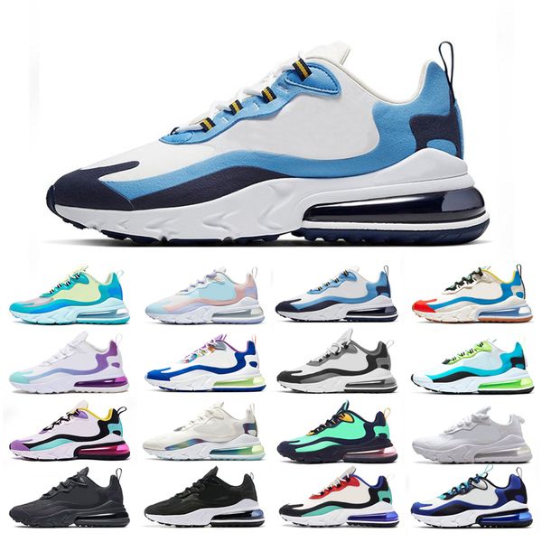 

original react running shoes man woman triple white bauhaus oracle aqua bubble electro green cream blue bright violet dusk purple size 36-45
