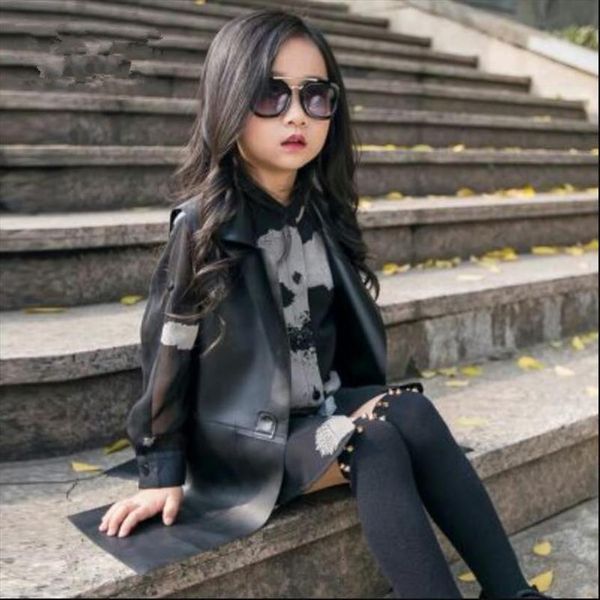 

spring fashion girl clothes baby vest childrens pu leather waistcoat sleeveless double sided cardigan coat y601, Camo