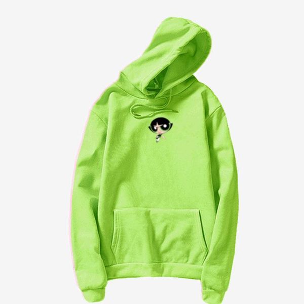 

anime buttercup girls hoodie cosplay daily outwear cartoon casual hip-hop cute girls women sweatshirt jacket drop shipping, Black