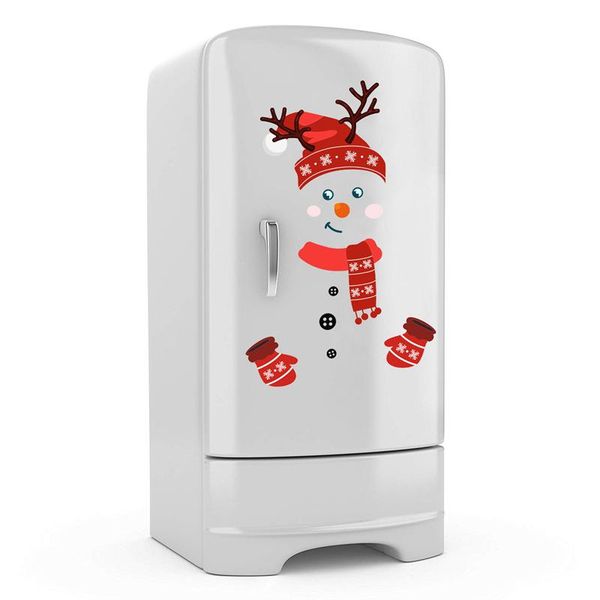 

fridge magnets christmas festival snowman refrigerator sticker magnet window glass graffiti wall stickers door garage office