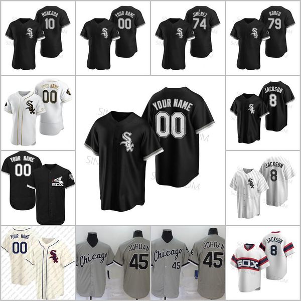 

custom jose abreu tim anderson eloy jiménez yoan moncada michael kopech carlos rodon giolito keuchel encarnacion chicago baseball jersey, Blue;black