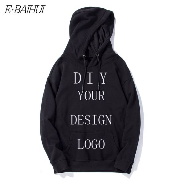 

e-baihui casual hoodies print diy custom design mens womens clothing sweatshirt hip hop hoodies drop shipping diy hooded sweatshirt wt002, Black