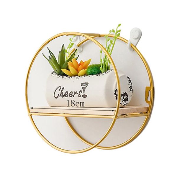 

hooks & rails creative wall shelf mounted decoration organizer nordic wrought iron storage rack living room bedroom