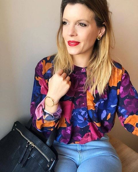 

of the oil romantic suede peony flower sleeve female shirt 1ujs, White