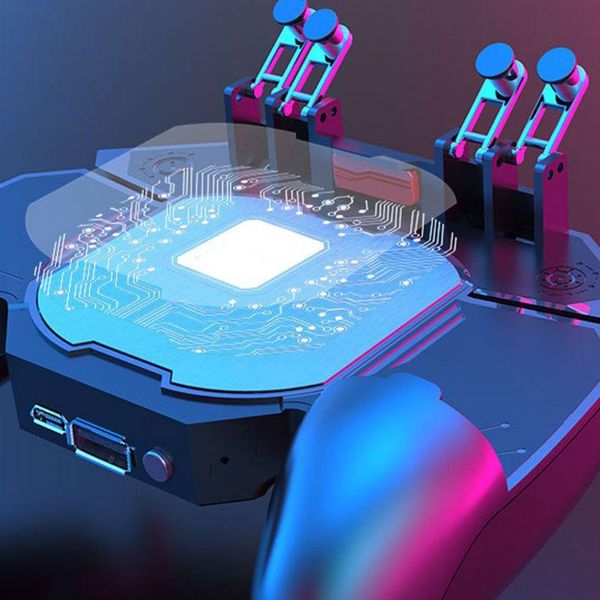 

mobile phone cooling fan radiator 6 finger trigger cellphone game controller