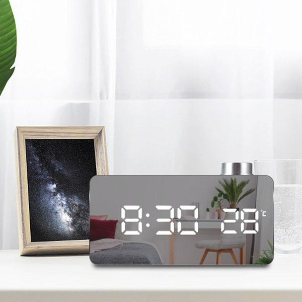 

other clocks & accessories modern style fashion smart led clock alarm creative knob mirror silent minimalist bedroom desk decora