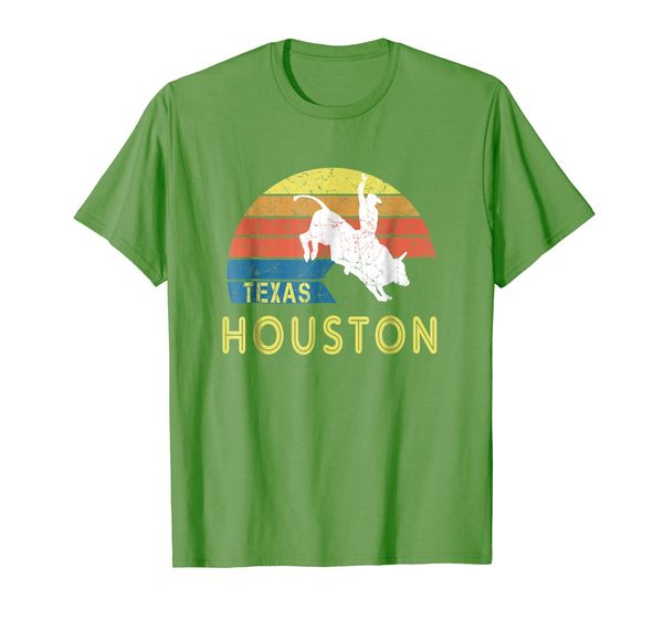 

retro houston texas souvenir with a vintage rodeo rider, White;black