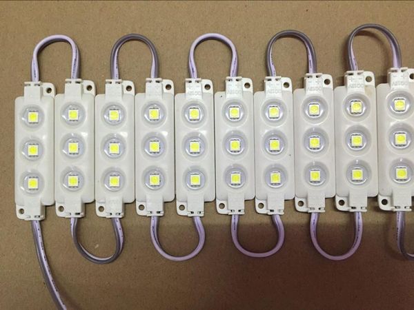 

500pcs/lot smd 3 leds module for outdoor advertising lighting 12v white module