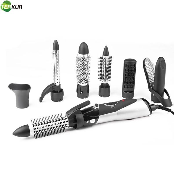 

electric hair brushes dry brush 7 in 1 set one-step dryer and volumizer ceramic blow for straightening curling drying combing styling