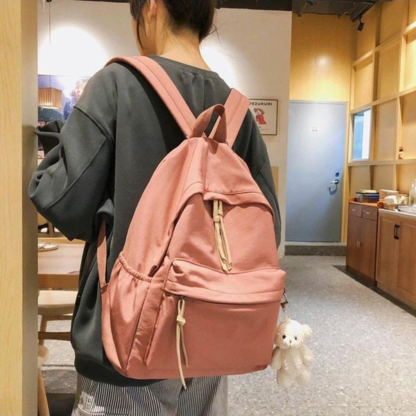 

outdoor bags waterproof nylon women backpack female large capacity high schoolbag korean vintage girl shoulder travel bag mochila 0p07
