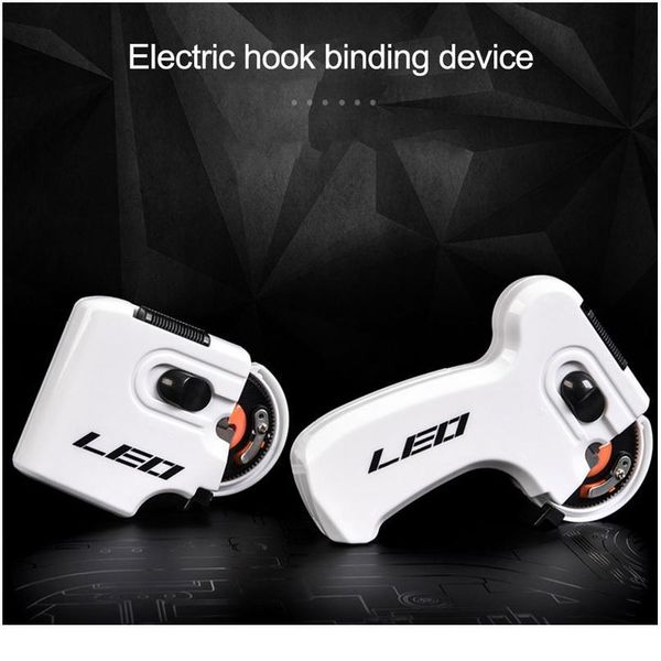 

2 styles electric matic fishing hook fast fishing hooks tie machine fishing accessories binding device knot tool jllpqb