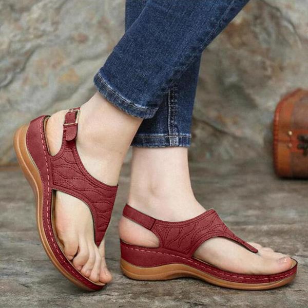 

sandals wedges platform women's wedge thick bottom multicolor embroidered outdoor casual retro roman shoes sandales, Black