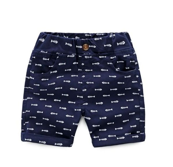 

shorts 2021 summer kids boy girl print fish stripe pants loose army clothes toddler baby sports children clothing, Black
