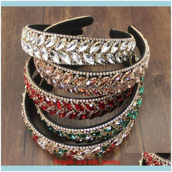 

hair jewelry jewelryhair clips & barrettes heavy headmade baroque luxury shiny rhinestone hairband aessories wide band headband for women gi, Golden;silver
