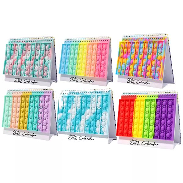 

sensory bubble cover 2022 desk calendar fidget toys straps simple dimples finger push games pad decompression focus board daily work note ta