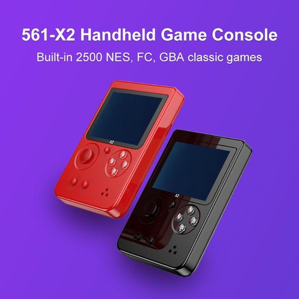 

x2 2.8 inch lcd handheld color screen retro game console rechargeable built-in 2500 mini gaming video player games & accessories