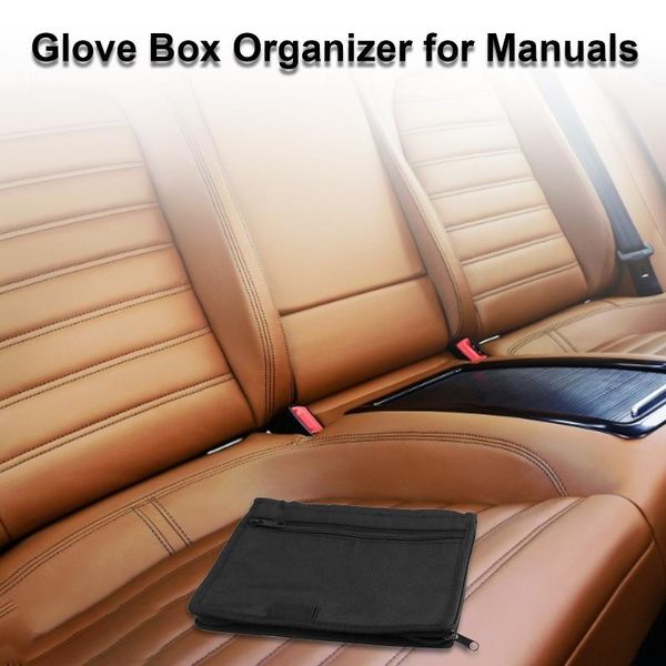

car organizer manuals documents storage holder multi pockets folder durable glove box