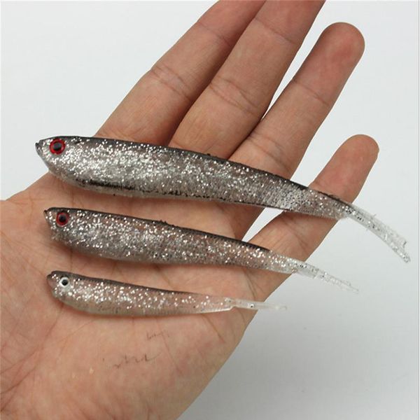 

5pcs/lot jig head soft lure artificial wobbler bait swimbait for bass minnow rubber fishing bait trout crankbait acc jlllnw