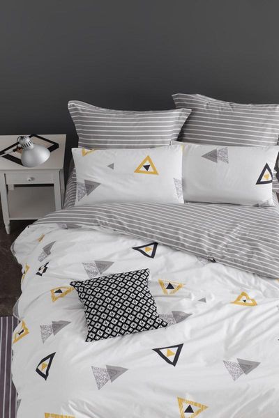 

bedding sets 100% natural cotton double duvet cover set erois white ep-018771