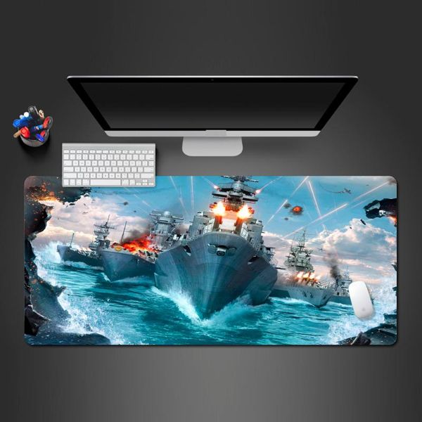 

mouse pads & wrist rests super war sea warship game mousepad player pad stylish computer keyboard table large mats