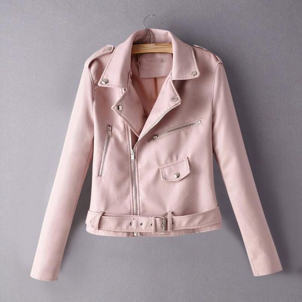 

women's jackets feitong cool leather jacket women winter long sleeve solid with zipper female turn-down collar overcoat outwear coat pi, Black;brown