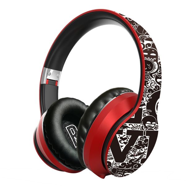 Auricolari design Graffiti Cuffie da gioco wireless per PC Fascia per computer Cuffie Bluetooth Cuffie stereo per musica sportiva per telefono portatile