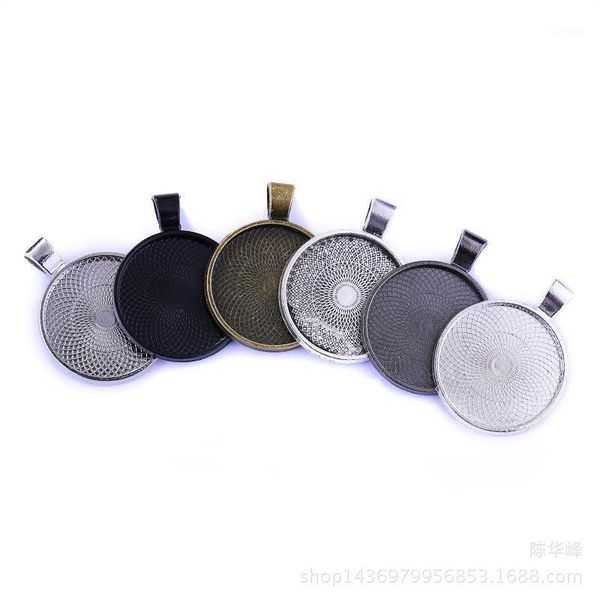 

hair clips & barrettes 5pcs multi colors 25mm cabochon cameo base tray bezel blank diy handmade necklace alloy round bottom accessories, Golden;silver