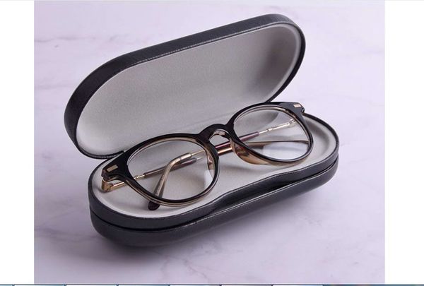

double-deck pu black hard sunglasses case box protection glasses eyewear case