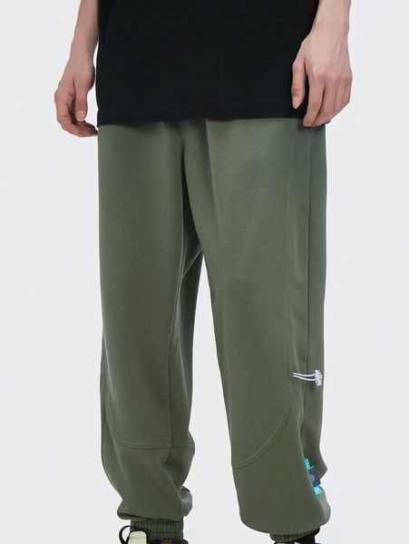 

men tie waist drawstring detail sweatpants n9ah#, Black