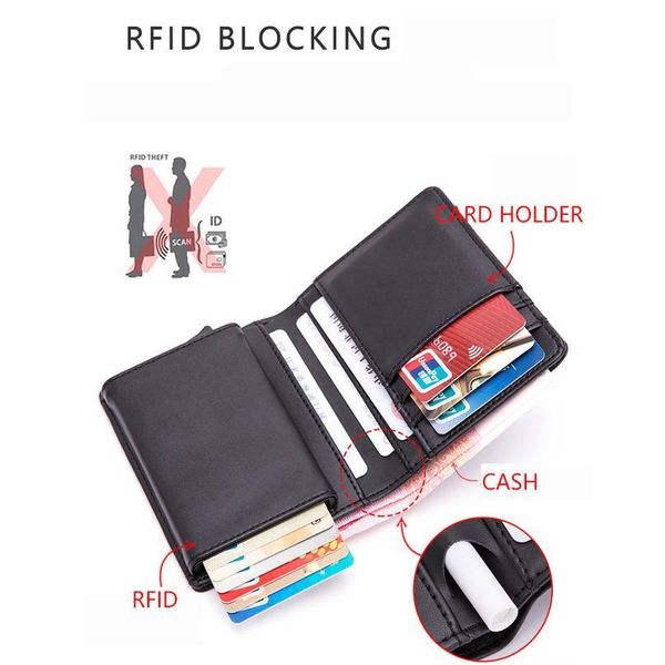 

bycobecy rfid men wallets classic card holder walet male purse money wallet zipper big brand luxury black leather wallet qylepv