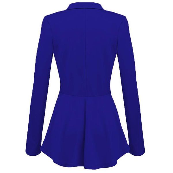 

women's suits & blazers [ewq] double breasted metal button slim casual jackets solid cotton lady women blazer coats notched long sleeve, White;black