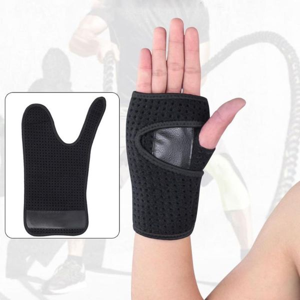 

sport sprain carpal tunnel thumb wrist brace strap pain relief hand support band finger support wrist band protection, Black;red