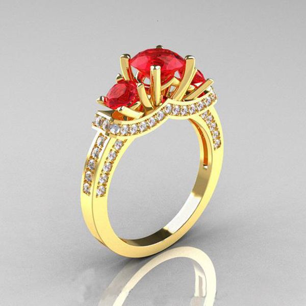 

weixu gold-plated inlaid ring gift red and be jewelry, Silver