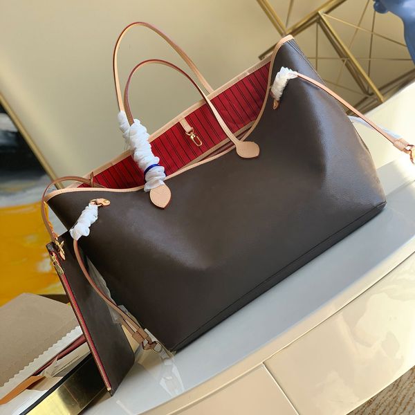 

women mm gm tote designers womens never bag full shopping genuine shoulder messenger bag handbags purses lady totes coin purse 2pcs set cart