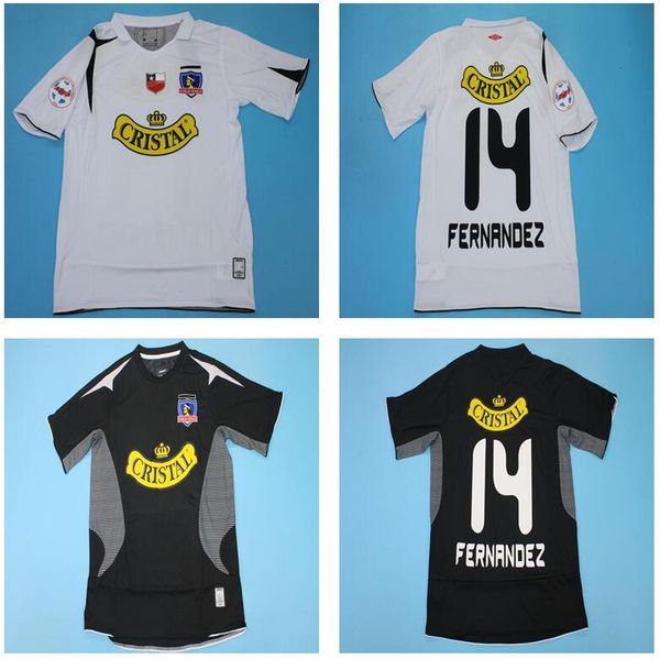 

colo colo retro 2006 soccervintage 2007 06 07 #14 fernrndez football, Black;yellow