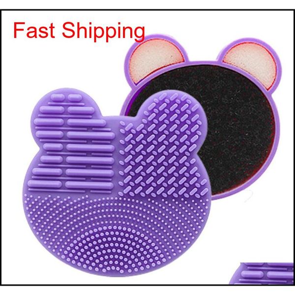 

8 set makeup brush cleaner kit double side design with cosmetic brush cleaning box and instantly dry col jllagp bdesybag, Silver