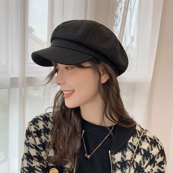 

wool tweed newsboy cap herringbone men women gatsby retro hat driver flat cap black brown green navy blue, Blue;gray