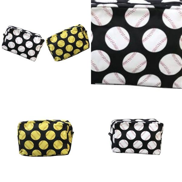 

dot 8jz softball wash round large pattern nylon cosmetic bag traveling capacity storage sacks bags selling baseball l1 hdedg