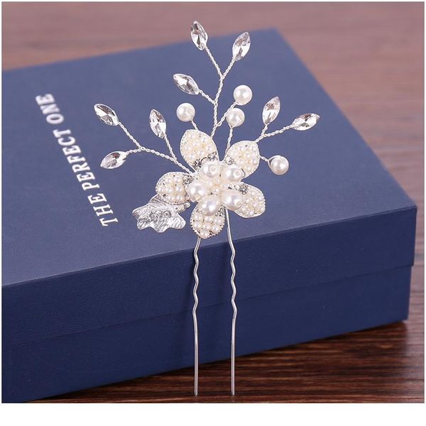 

women hairpins wedding hair pins bridal hair accessories pearl crystal silver color hairpin bridal ornament wedding hair qyldxn