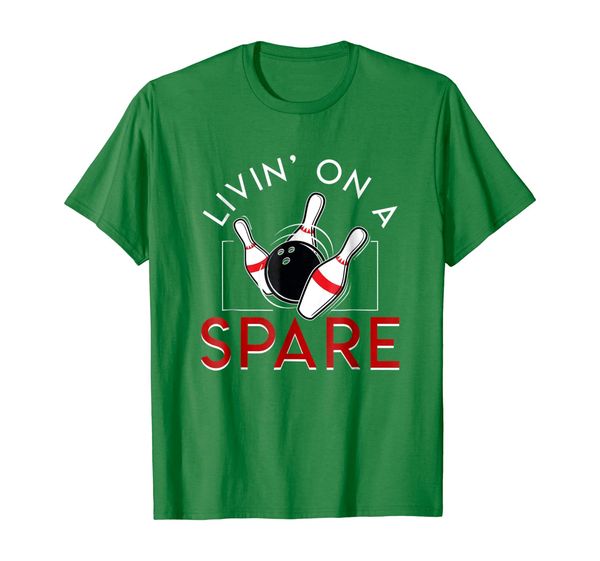 

bowling shirt livin' on a spare, White;black
