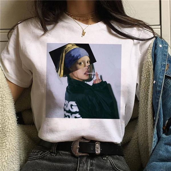 

new grunge aesthetic funny t shirt women korean style t-shirt harajuku ullzang 90s graphic cartoon tshirt fashion tee female, White