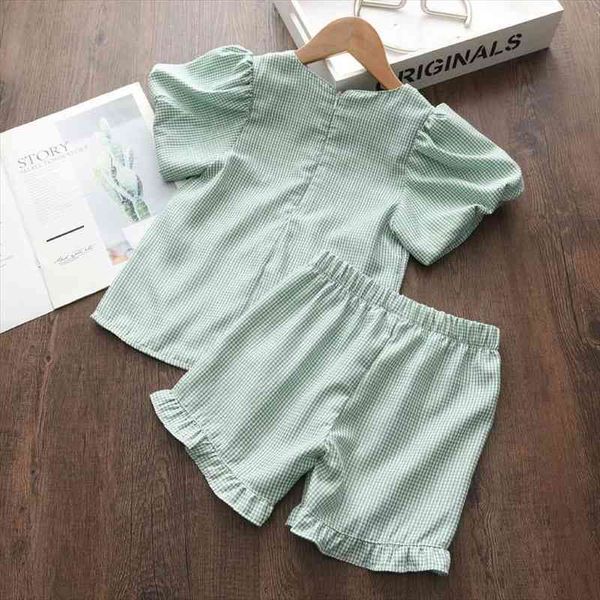 

girls clothing sets summer kids clothes striped suspender skirt and culottes 2pcs set suit children 2-6t, White