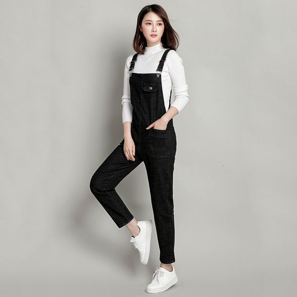 

2021 new 6xl-7xl-8xl plus size 300 pounds fat mm jeans retro washed straps overalls trousers women's bib pants denim jumpsuit y403 e7pi, Blue