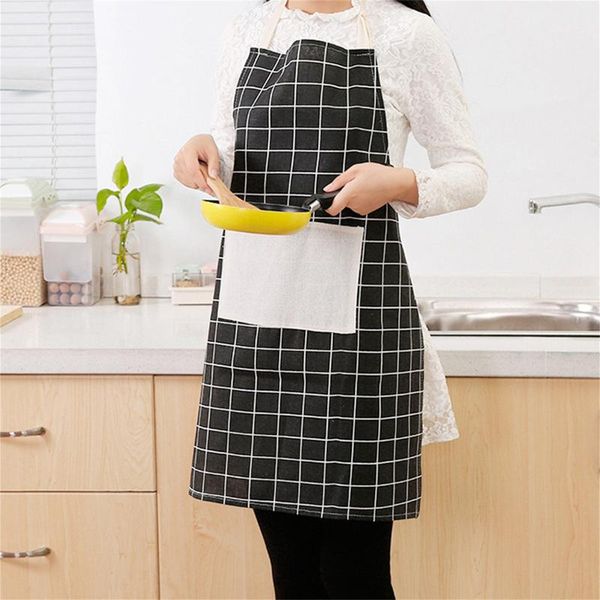 

aprons adjustable bbq apron cooking kitchen cotton woman men chef waiter cafe shop baking waterproof accessories