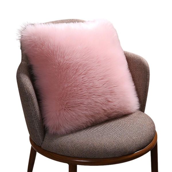 

pillow case faux fur cushion covers, deluxe home decorative super soft plush mongolian throw cover