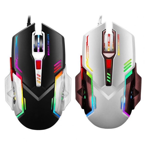 

mice wired mouse rgb luminous led backlit mini portable ergonomic gaming for lappc