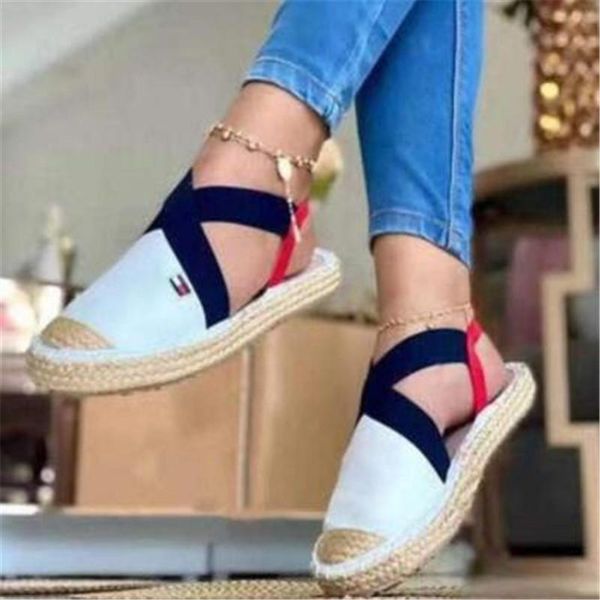 

sandals summer striped platform wedges shoes for women rope bottom women's espadrilles high heels slip on canvas fisherman, Black